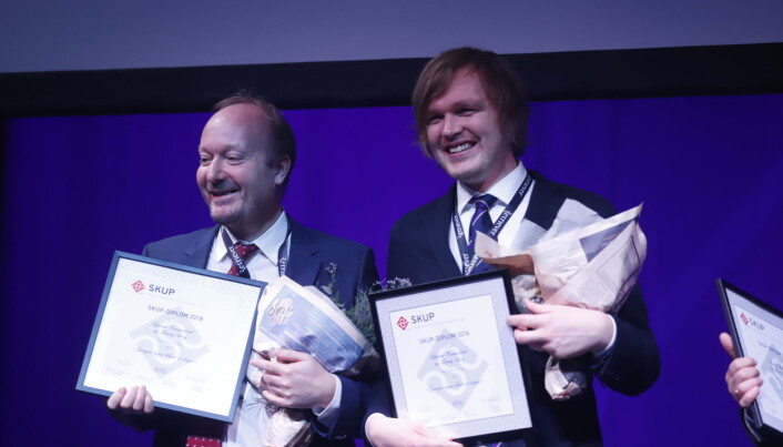 Ronny Berg og Bjørn Tommelstad fra VG fant Skup-diplom. Ronny Berg og Bjørn Tommelstad fra VG fant Skup-diplom.