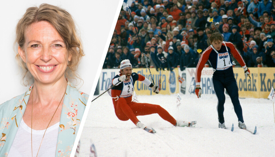 NTB scanpix, her ved leder for visuell kommunikasjon Christina Dorthellinger Nygaard, sender for tiden kravbrev til nettsteder som uten tillatelse har publisert blant annet dette bildet fra ski-VM 1982. Begge foto: NTB scanpix NTB scanpix, her ved leder for visuell kommunikasjon Christina Dorthellinger Nygaard, sender for tiden kravbrev til nettsteder som uten tillatelse har publisert blant annet dette bildet fra ski-VM 1982. Begge foto: NTB scanpix
