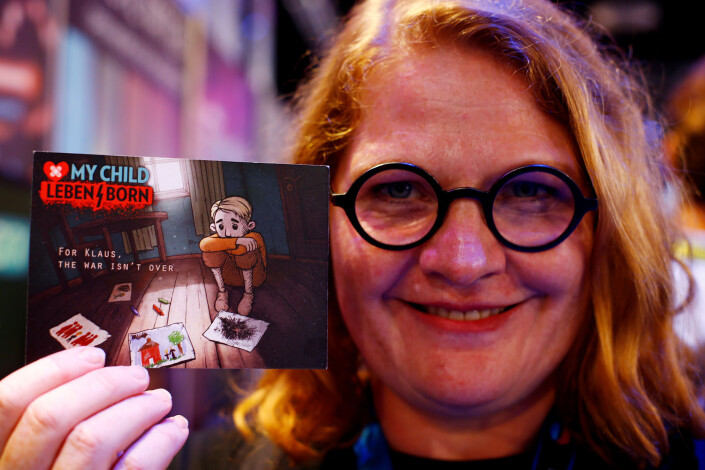 Elin Festøy er av «My Child Lebensborn»-skaperne. Her fotografert under spillmessen Gamescom i Tyskland. Foto: Reuters / NTB scanpix Elin Festøy er av «My Child Lebensborn»-skaperne. Her fotografert under spillmessen Gamescom i Tyskland. Foto: Reuters / NTB scanpix