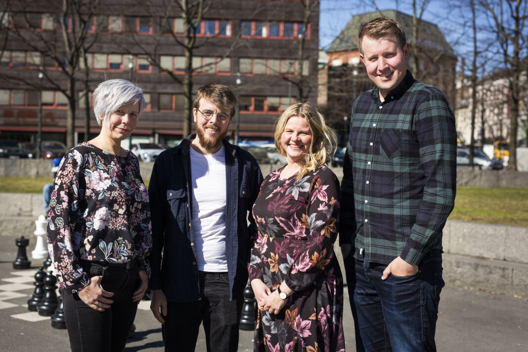 Marita E. Valvik, Kyrre Lien, Silje Bratland Roksvåg og Even Skårberg Aarnes er nyvalgte medlemmer i NJs landsstyre, for perioden 2019-2021. Foto: Kristine Lindebø Marita E. Valvik, Kyrre Lien, Silje Bratland Roksvåg og Even Skårberg Aarnes er nyvalgte medlemmer i NJs landsstyre, for perioden 2019-2021. Foto: Kristine Lindebø