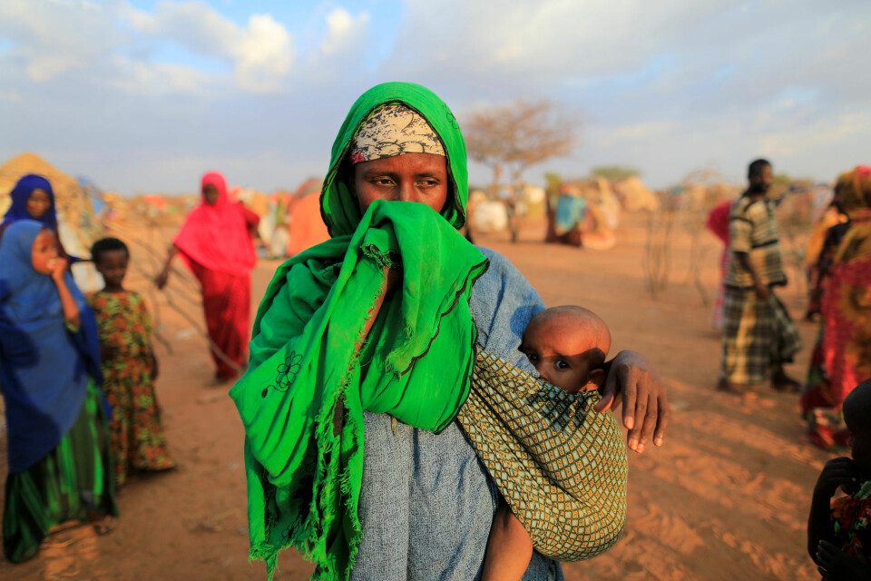 Ei internt fordreven kvinne i et tørkeområde i Dollow, Somalia, april, 2017. Foto: Zohra Bensemra / Reuters / NTB scanpix