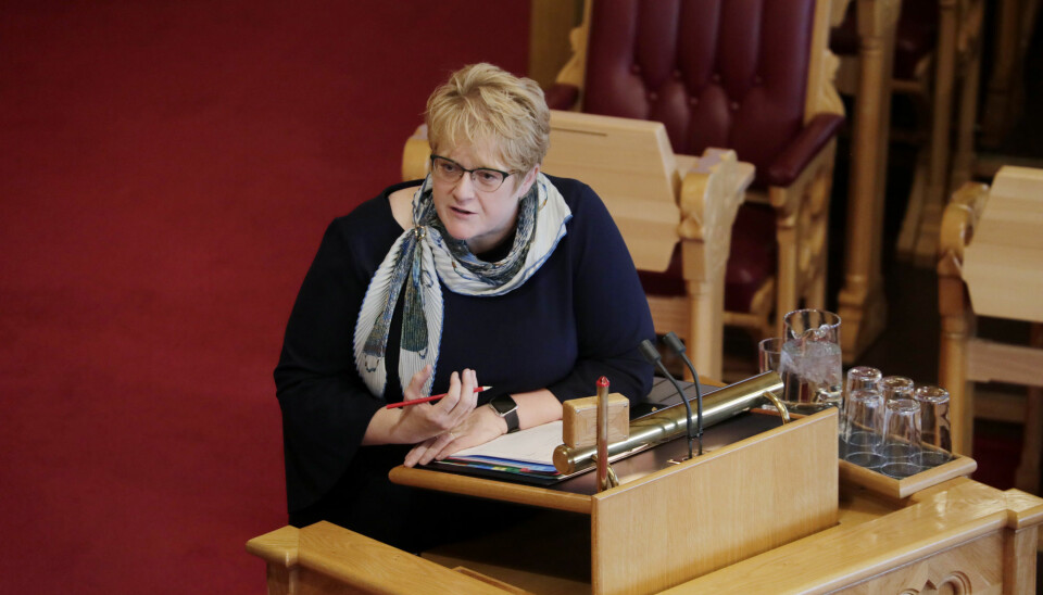 Kulturminister Trine Skei Grande, her på talerstolen i Stortinget. Foto: Cornelius Poppe / NTB scanpix