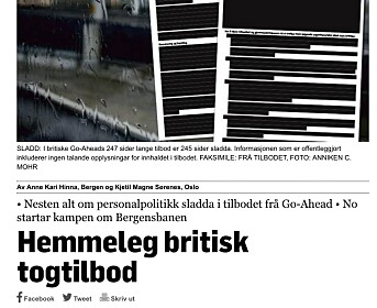 Klassekampens artikkel fra 1. februar. Skjermdump Klassekampen Klassekampens artikkel fra 1. februar. Skjermdump Klassekampen