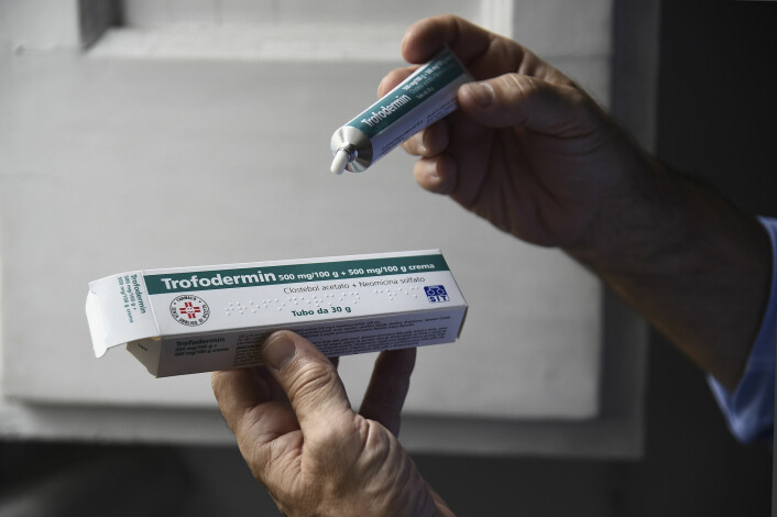 Johaug brukte kremen Trofodermin, som inneholder clostebol. Foto: Filippo Monteforte / AFP / NTB scanpix