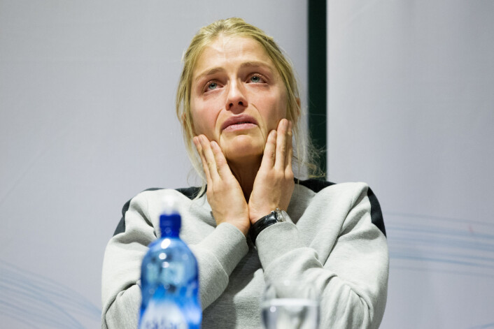 Therese Johaug ble i stor grad framstilt som et offer i norske medier, etter at hun testet positivt for doping, viser ny studie som sammenlikner svensk og norsk dekning av saken. Her fra den første pressekonferansen, oktober 2016. Foto: Håkon Mosvold Larsen / NTB scanpix Therese Johaug ble i stor grad framstilt som et offer i norske medier, etter at hun testet positivt for doping, viser ny studie som sammenlikner svensk og norsk dekning av saken. Her fra den første pressekonferansen, oktober 2016. Foto: Håkon Mosvold Larsen / NTB scanpix