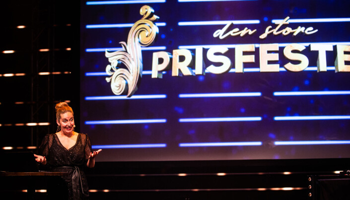Trine Ohrberg-Rolfsrud startet «Den store prisfesten» under Nordiske mediedager. Hun jobber også som informasjons- og eventansvarlig i MBL. Foto: Eskil Wie Furunes Trine Ohrberg-Rolfsrud startet «Den store prisfesten» under Nordiske mediedager. Hun jobber også som informasjons- og eventansvarlig i MBL. Foto: Eskil Wie Furunes