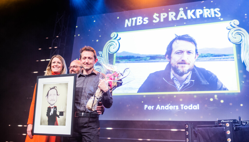 Journalist Per Anders Todal vant pris for språket sitt under Nordiske mediedager i Bergen. Foto: Eskil Wie Furunes