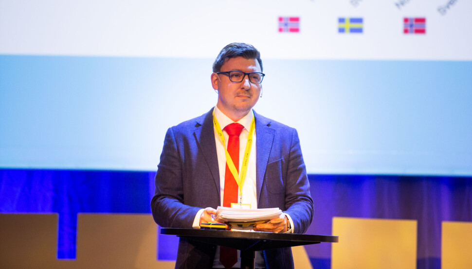 Erik Knudsen fra Universitetet i Bergen presenterer Medieundersøkelsen 2019 under Nordiske mediedager i Bergen. Foto: Eskil Wie Furunes Erik Knudsen fra Universitetet i Bergen presenterer Medieundersøkelsen 2019 under Nordiske mediedager i Bergen. Foto: Eskil Wie Furunes