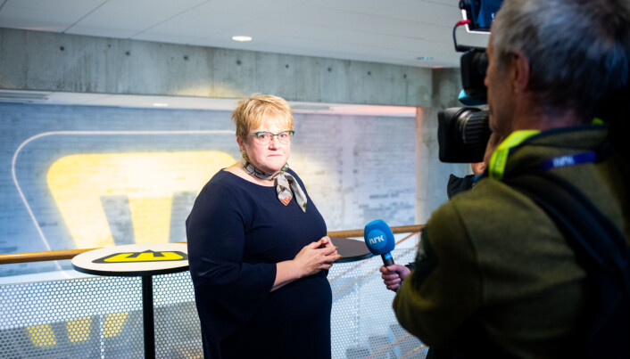 Kulturminister Trine Skei Grande er kritisk til mediestøtte som gir mest til de største avisene. Foto: Eskil Wie Furunes Kulturminister Trine Skei Grande er kritisk til mediestøtte som gir mest til de største avisene. Foto: Eskil Wie Furunes