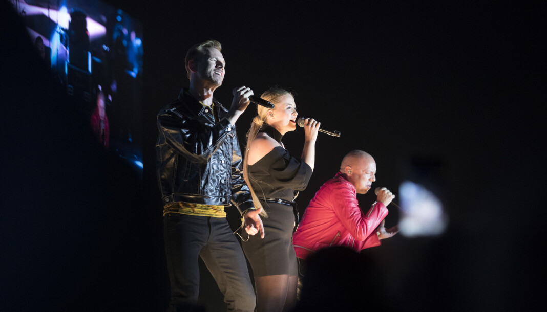 Tom Hugo Hermansen, Alexandra Rotan og Fred René Buljo i gruppen KEiiNO opptrer på Eurovision Village tidligere denne uken. Foto: Terje Bendiksby / NTB scanpix Tom Hugo Hermansen, Alexandra Rotan og Fred René Buljo i gruppen KEiiNO opptrer på Eurovision Village tidligere denne uken. Foto: Terje Bendiksby / NTB scanpix