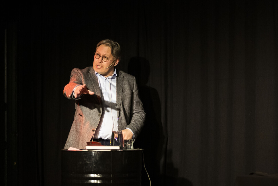Politisk redaktør Skjalg Fjellheim i Nordlys, her under debatten om Frode Berg-saken i Tromsø i vår. Arkivfoto: Kristine Lindebø Politisk redaktør Skjalg Fjellheim i Nordlys, her under debatten om Frode Berg-saken i Tromsø i vår. Arkivfoto: Kristine Lindebø