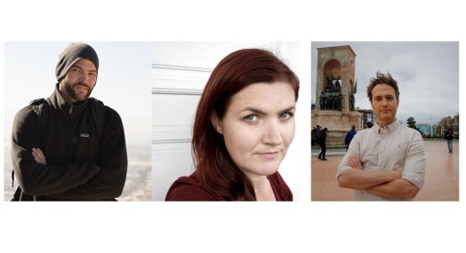 Maren Sæbø, Nilas Johnsen og Anders Sømme Hammer hedres for sin journalistikk om mennesker på flukt Maren Sæbø, Nilas Johnsen og Anders Sømme Hammer hedres for sin journalistikk om mennesker på flukt