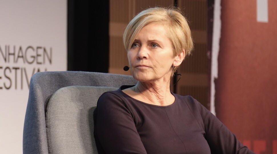 Danmarks kulturminister Mette Bock, her i debatt om medieforliket under Copenhagen TV Festival i 2018. Foto: Sofie Paisley © News Øresund (CC BY 3.0) Danmarks kulturminister Mette Bock, her i debatt om medieforliket under Copenhagen TV Festival i 2018. Foto: Sofie Paisley © News Øresund (CC BY 3.0)