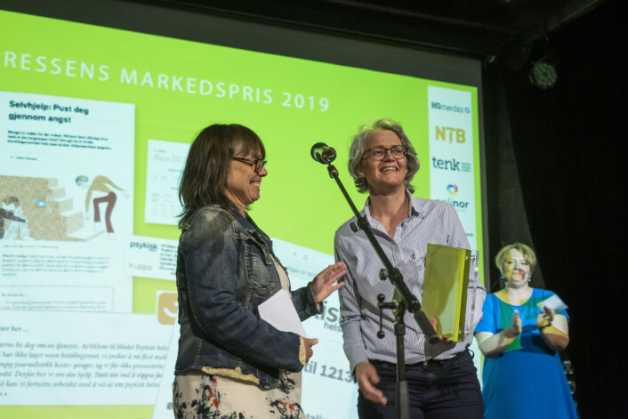 Fagpressens markedspris 2019 går til Psykisk helse. Foto: Kristine Lindebø Fagpressens markedspris 2019 går til Psykisk helse. Foto: Kristine Lindebø