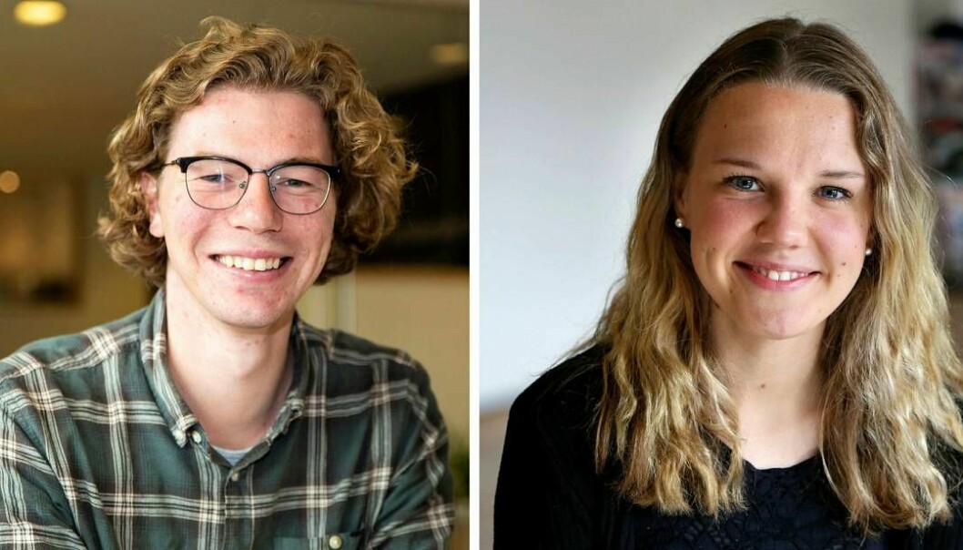 Ole Christian Nymoen (24) og Marie Lytomt Norum (25) har fått jobb i Budstikka. Foto: Kim van der Linden og Trine Jødal / Budstikka