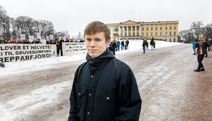 Gaute Eiterjord, leder i Natur og Ungdom, er kritisk. Her fra en annen demonstrasjon. Foto: Gorm Kallestad / NTB Scanpix Gaute Eiterjord, leder i Natur og Ungdom, er kritisk. Her fra en annen demonstrasjon. Foto: Gorm Kallestad / NTB Scanpix