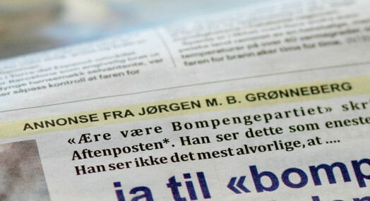 Jørgen fikk beskjed av Aftenposten om å kutte i innlegget sitt. Da rykket han det heller inn som annonse