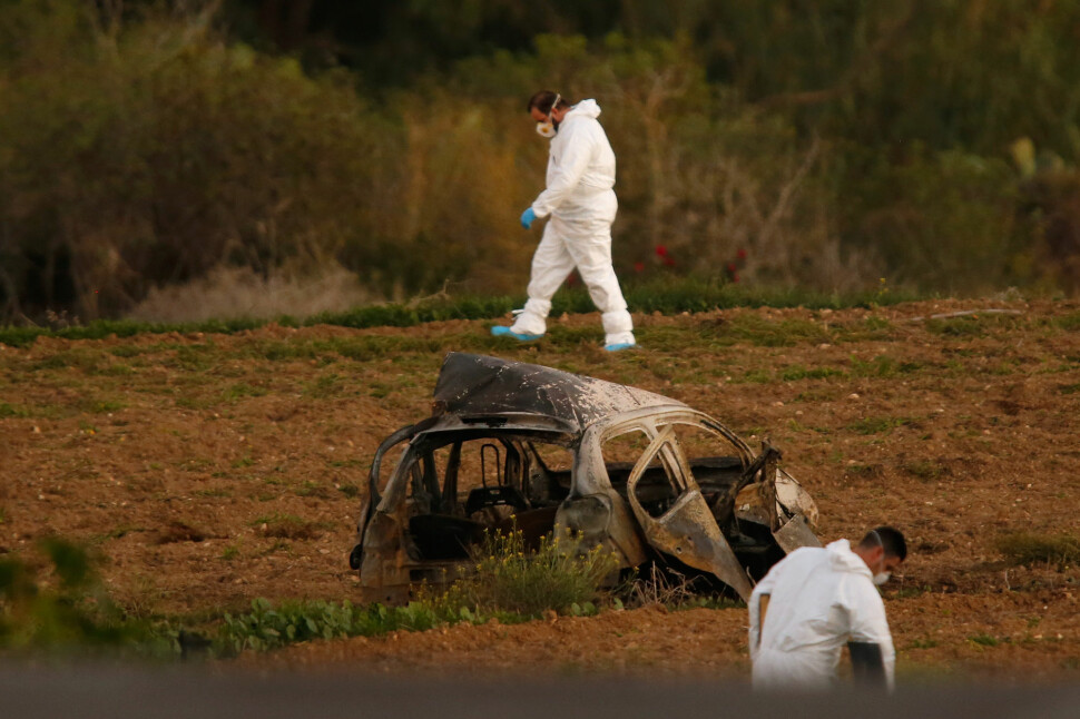 Journalist Daphne Caruana ble drept av en bilbombe i desember i 2017. Arkivfoto: Reuters / NTB scanpix