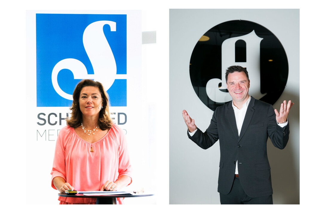 Konsernsjef Kristin Skogen Lund i Schibsted og sjefredaktør Espen Egil Hansen i Aftenposten. Foto: NTB Scanpix Konsernsjef Kristin Skogen Lund i Schibsted og sjefredaktør Espen Egil Hansen i Aftenposten. Foto: NTB Scanpix