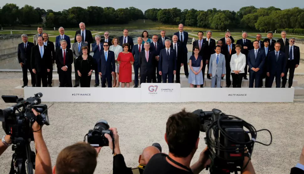 Finansministre fra G7-landene møtes denne uka i Chantilly i Frankrike for å forberede toppmøtet i Biarritz. Foto: Reuters / NTB scanpix