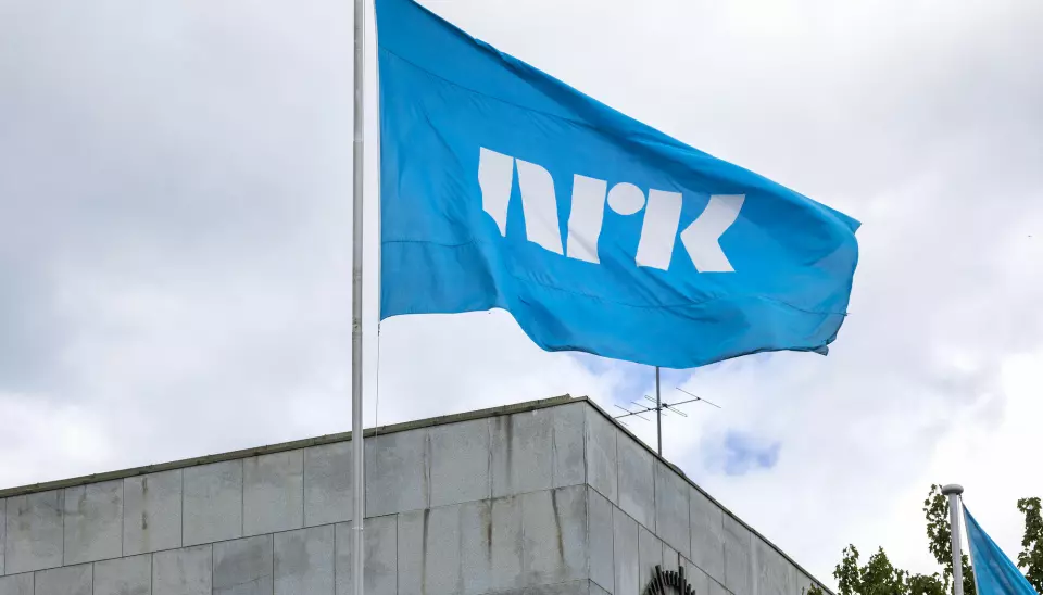 NRK-flagget vaier i vinden og klubbledere i NRK er urolige for NRKs samfunnsoppdrag. Illustrasjonsfoto: Gorm Kallestad / NTB scanpix