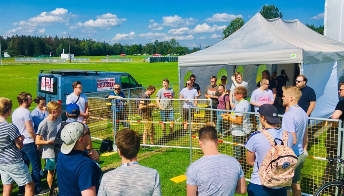 Dagen før sendingene startet, møttes de fleste til workshop på Ekeberg-sletta. Foto: Privat Dagen før sendingene startet, møttes de fleste til workshop på Ekeberg-sletta. Foto: Privat