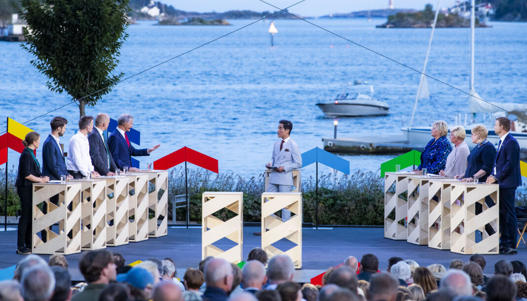 Fredrik Solvang ledet mandagens partilederdebatt i Arendal. Foto: Håkon Mosvold Larsen / NTB scanpix Fredrik Solvang ledet mandagens partilederdebatt i Arendal. Foto: Håkon Mosvold Larsen / NTB scanpix