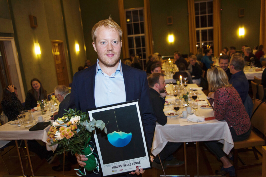 Morgenbladet-journalist Anders Firing Lunde ble mandag kveld hedret med Hestenesprisen. Foto: Filmfestivalen i Haugesund Morgenbladet-journalist Anders Firing Lunde ble mandag kveld hedret med Hestenesprisen. Foto: Filmfestivalen i Haugesund