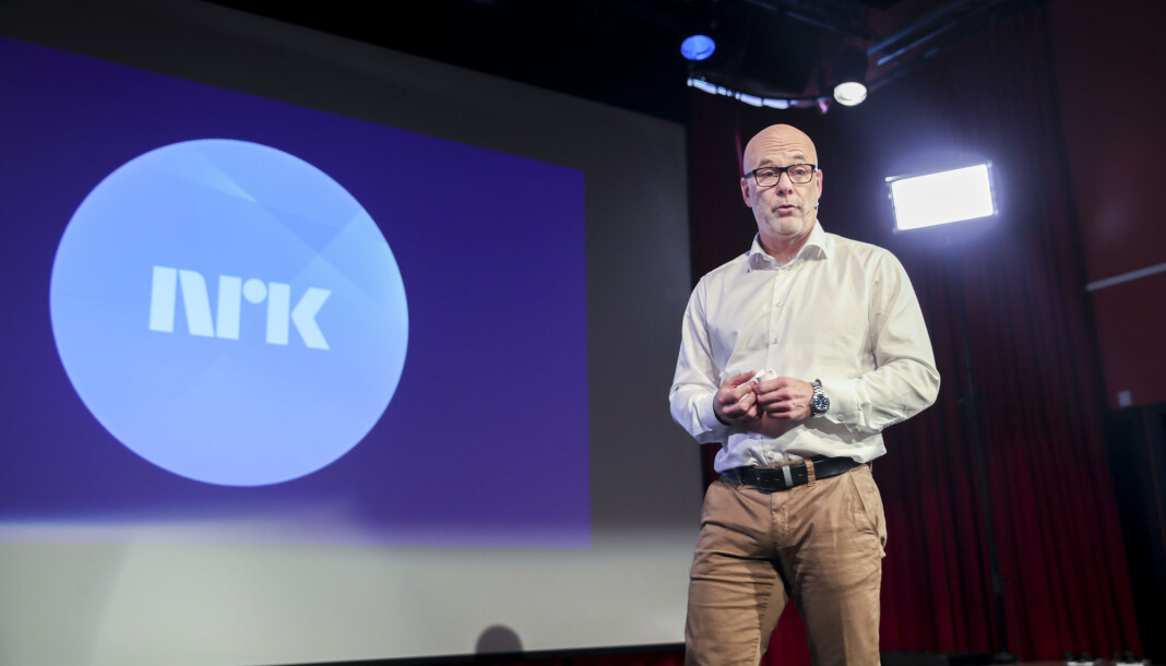 Kringkastingssjef Thor Gjermund Eriksen opplever at NRKs TV-kanaler mister seere. Her under presentasjonen av NRKs høstprogram. Foto: Vidar Ruud / NTB scanpix Kringkastingssjef Thor Gjermund Eriksen opplever at NRKs TV-kanaler mister seere. Her under presentasjonen av NRKs høstprogram. Foto: Vidar Ruud / NTB scanpix