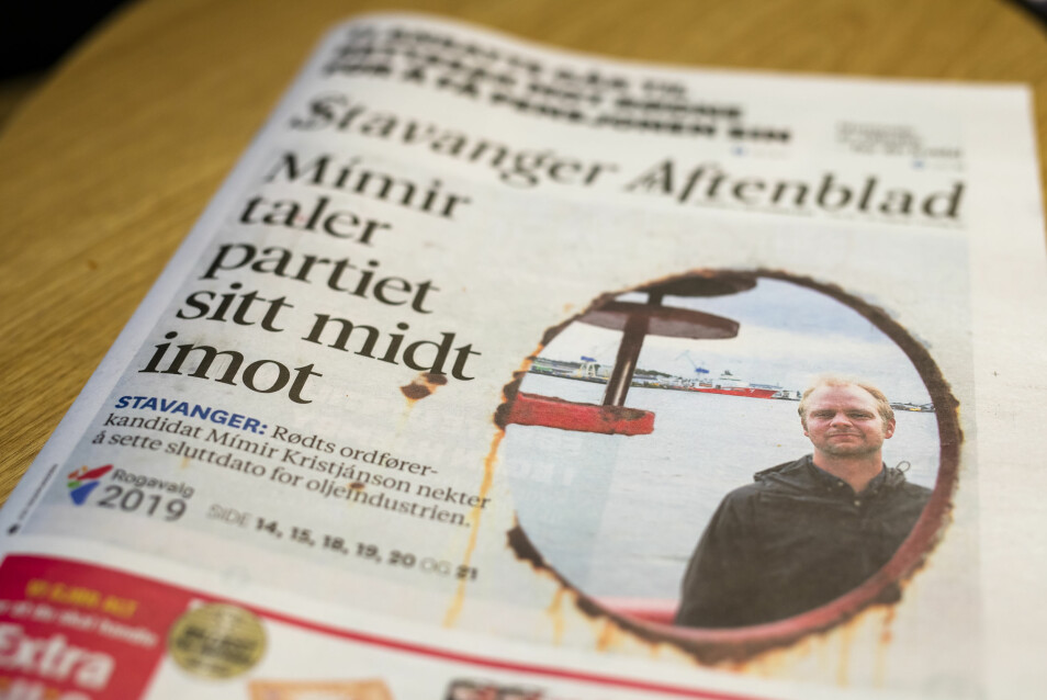 – Det kan nesten virke som om det er full splid i Rødt, sier Kristjánsson om onsdagens oppslag i Stavanger Aftenblad.