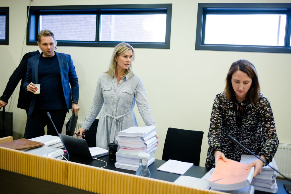 Fra venstre journalistene Jens Christian Nørve, Sophie Aaserud og Hanne Taalesen ble saksøkt og dømt til å betale oppreisning i 2017. Nå behandles ankesaken. Foto: Eskil Wie Furunes Fra venstre journalistene Jens Christian Nørve, Sophie Aaserud og Hanne Taalesen ble saksøkt og dømt til å betale oppreisning i 2017. Nå behandles ankesaken. Foto: Eskil Wie Furunes