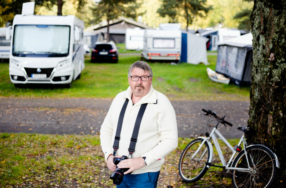 Bogstad Camping var det første hjemmet for Per Flåthe da han begynte å frilanse i Oslo. Nå får han et gjensyn med stedet når han besøker datteren som bor like ved. Foto: Eskil Wie Furunes