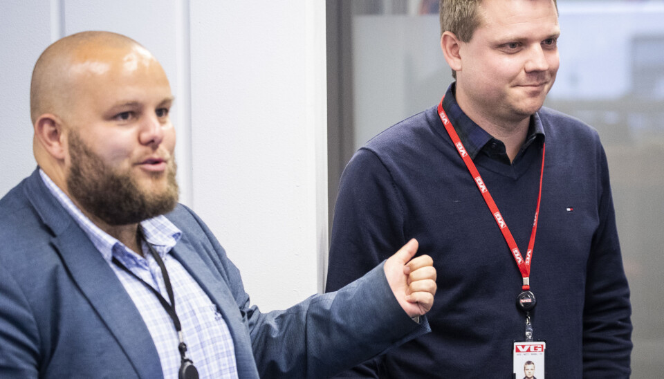 Lars Håkon Grønning (til høyre) blir nummer to under sjefredaktør Gard L. Michalsen i E24. Foto: Tore Kristiansen, VG Lars Håkon Grønning (til høyre) blir nummer to under sjefredaktør Gard L. Michalsen i E24. Foto: Tore Kristiansen, VG