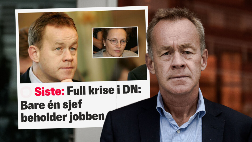 Ansvarlig redaktør Amund Djuve i Dagens Næringsliv synes ikke noe om Nettavisens oppslag om omorganiseringa i DN. Foto: John Trygve Tollefsen / Skjermdump, Nettavisen Ansvarlig redaktør Amund Djuve i Dagens Næringsliv synes ikke noe om Nettavisens oppslag om omorganiseringa i DN. Foto: John Trygve Tollefsen / Skjermdump, Nettavisen