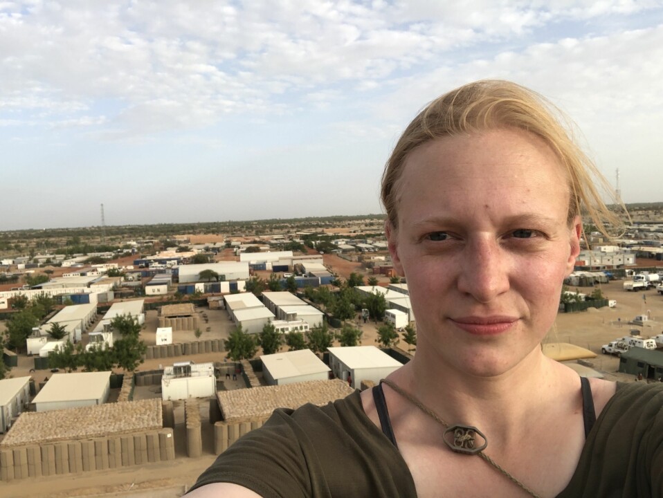 Ylva Seiff Berge er fotojournalist i Forsvarets forum. Her fra Timbuktu, Mali, hennes første «røde sone» som fotograf. Foto: Privat