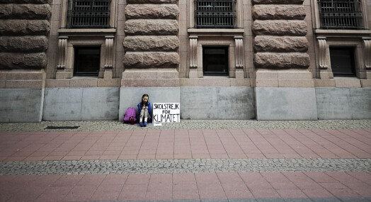 BILDET: Adam Johansson fotograferte skolestreikens ensomme førstedag. Et år senere har bildet gått viralt