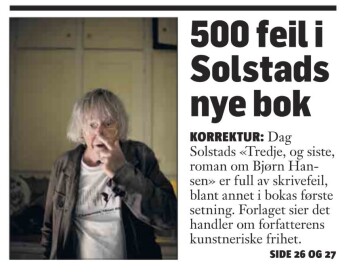Denne forsidehenvisningen har fått kritikk, og er også beklaget av Klassekampen i ettertid. Faksimile fra Klassekampen Denne forsidehenvisningen har fått kritikk, og er også beklaget av Klassekampen i ettertid. Faksimile fra Klassekampen
