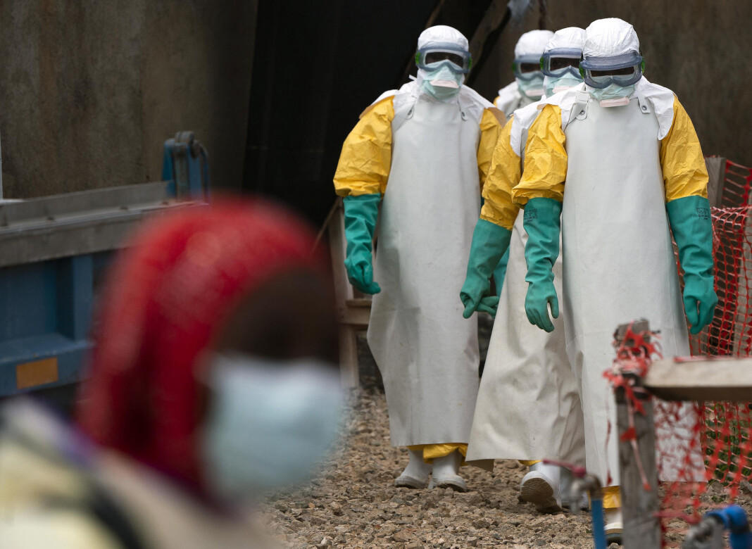 Arkivbilde av helsearbeideres om arbeider ved en helsestasjon som behandler ebolarammede i Beni i Kongo DRC. Foto: Jerome Delay/ AP/ NTB scanpix Arkivbilde av helsearbeideres om arbeider ved en helsestasjon som behandler ebolarammede i Beni i Kongo DRC. Foto: Jerome Delay/ AP/ NTB scanpix