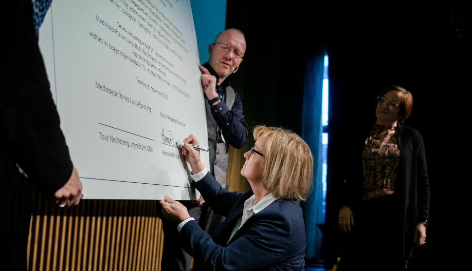 Ein revidert versjon av Redaktørplakaten blir signert på Norsk Redaktørforenings haustmøte i 2019.