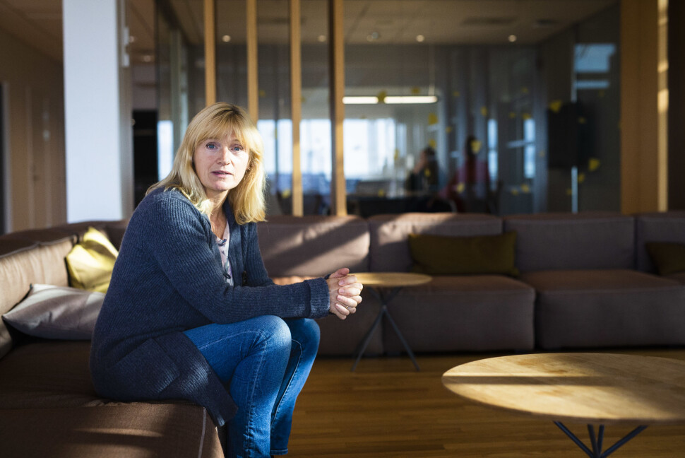 VG-fotograf Line Møller opplever stadig at kilder blir overraska fordi hun, fotografen, er kvinne. Det plager henne ikke, men viser at det ennå er en vei å gå, mener hun. Foto: Kristine Lindebø VG-fotograf Line Møller opplever stadig at kilder blir overraska fordi hun, fotografen, er kvinne. Det plager henne ikke, men viser at det ennå er en vei å gå, mener hun. Foto: Kristine Lindebø