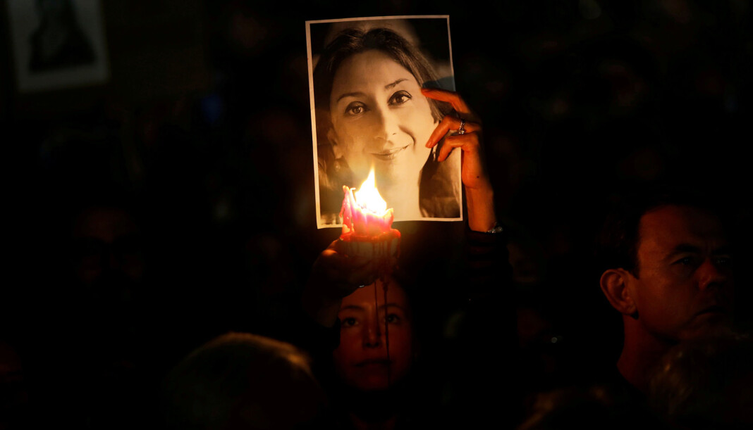 Daphne Caruana Galizia var kjent som en uredd gravejournalist og ble drept av en bilbombe I 2017. Foto: Reuters / NTB scanpix Daphne Caruana Galizia var kjent som en uredd gravejournalist og ble drept av en bilbombe I 2017. Foto: Reuters / NTB scanpix