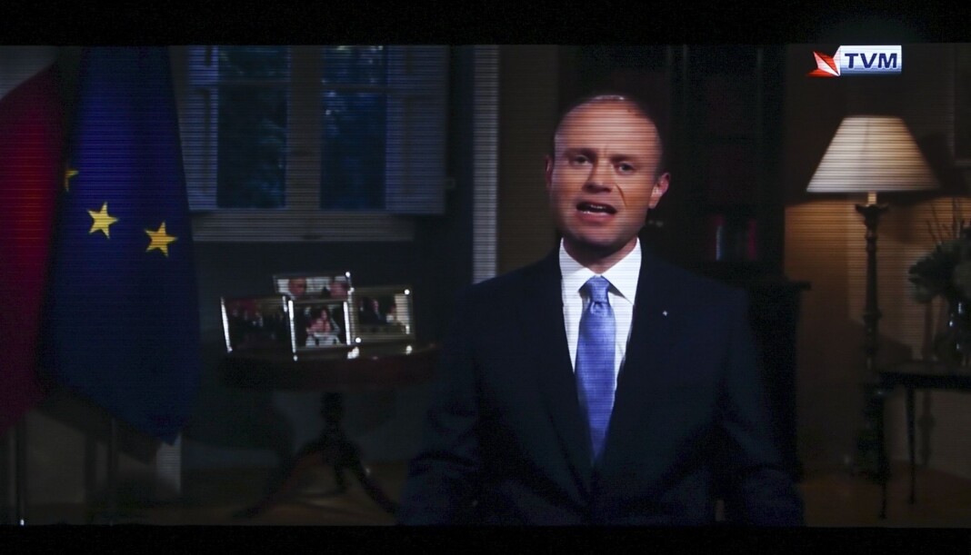 Statsminister Joseph Muscat sa på maltesisk fjernsyn søndag at han vil gå av i januar. Statsminister Joseph Muscat sa på maltesisk fjernsyn søndag at han vil gå av i januar.