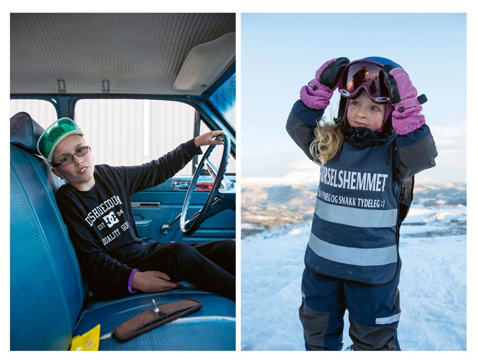 Aron (12) fra Rindal og Ea (6) fra Voss er blant de tolv barna som er med i Christina Skreibergs reportasjebok. Aron (12) fra Rindal og Ea (6) fra Voss er blant de tolv barna som er med i Christina Skreibergs reportasjebok.