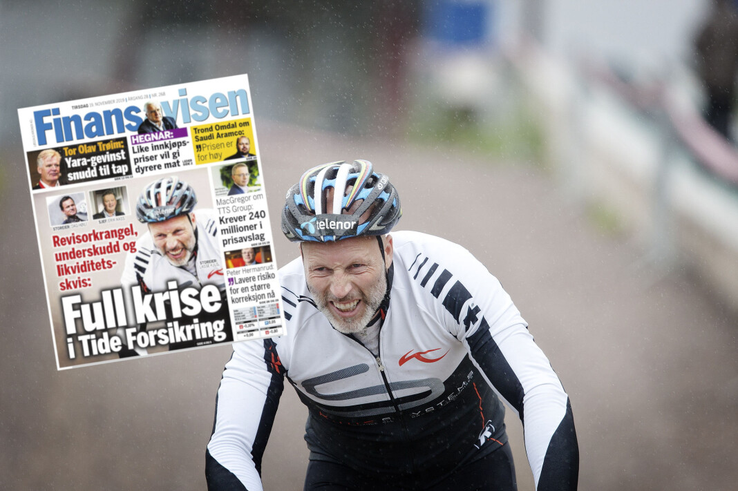Tidligere toppalpinist Lasse Kjus reagerer blant annet på at Finansavisen har brukt dette bildet i et forsideoppslag om Tide forsikring 19. november i år. Bildet er fra 2011, da alpinlandslaget deltok på sykkelstafett for Støtteforeningen for kreftsyke barn. Foto: Linn Cathrin Olsen / NTB scanpix / faksimile Tidligere toppalpinist Lasse Kjus reagerer blant annet på at Finansavisen har brukt dette bildet i et forsideoppslag om Tide forsikring 19. november i år. Bildet er fra 2011, da alpinlandslaget deltok på sykkelstafett for Støtteforeningen for kreftsyke barn. Foto: Linn Cathrin Olsen / NTB scanpix / faksimile