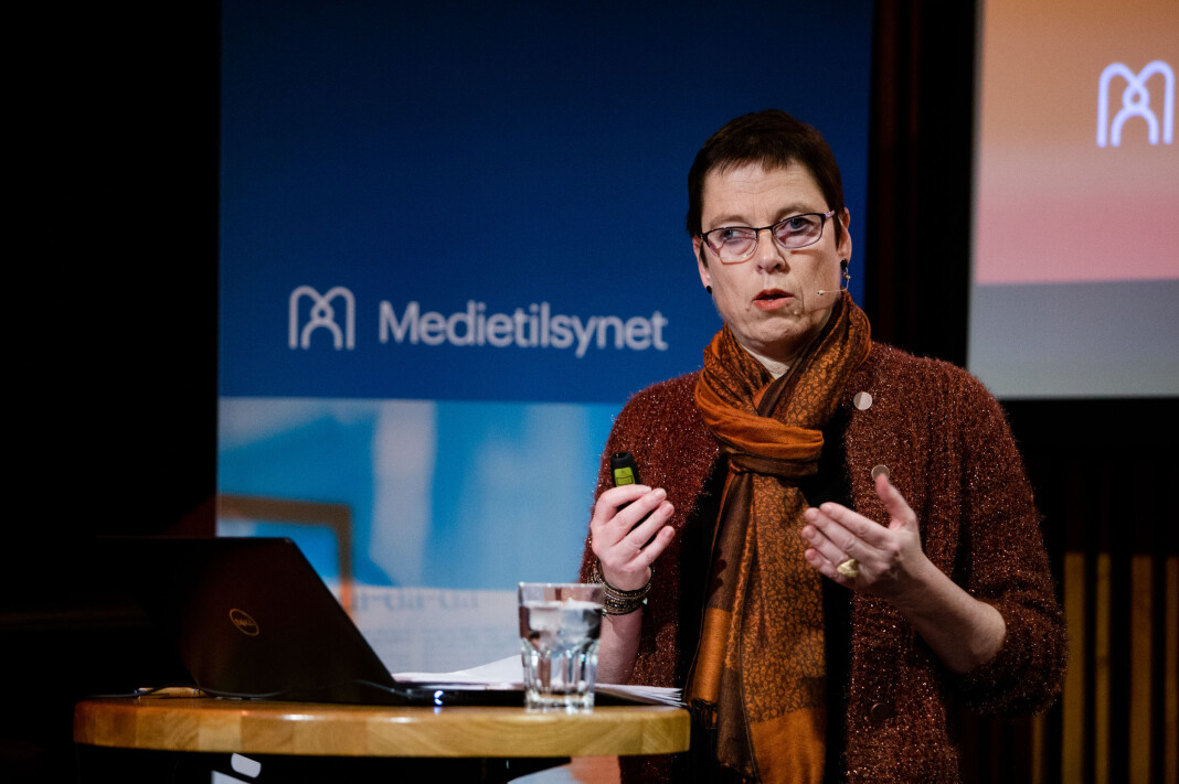 Mari Velsand, direktør i Medietilsynet. Mari Velsand, direktør i Medietilsynet.