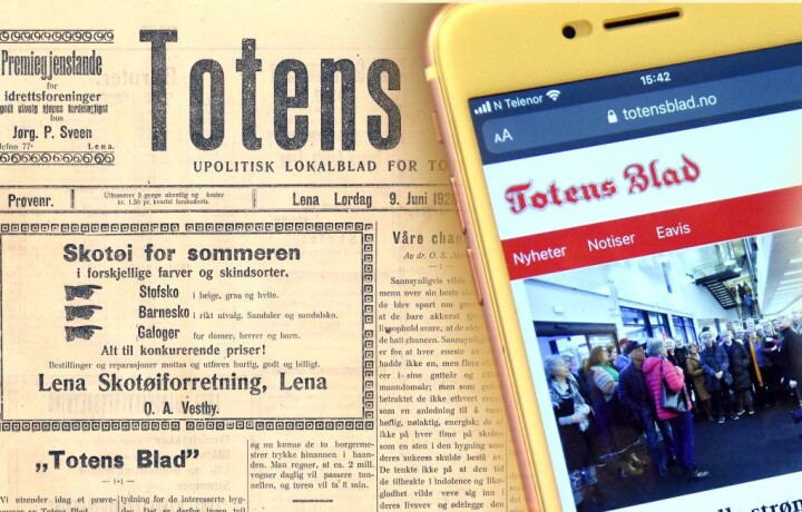 Totens Blads første utgave kom 1928. På 1980- og 90-tallet slet avisen økonomisk, før den gjenoppsto som gratisavis i 1998. Totens Blads første utgave kom 1928. På 1980- og 90-tallet slet avisen økonomisk, før den gjenoppsto som gratisavis i 1998.