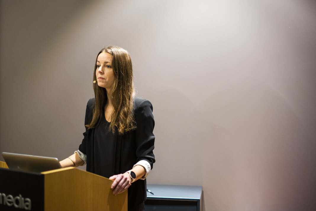 MBLs markedsanalytiker Bente Håvimb presenterte resultatet av undersøkelsen om seksuell trakassering i mediebedriftene. MBLs markedsanalytiker Bente Håvimb presenterte resultatet av undersøkelsen om seksuell trakassering i mediebedriftene.