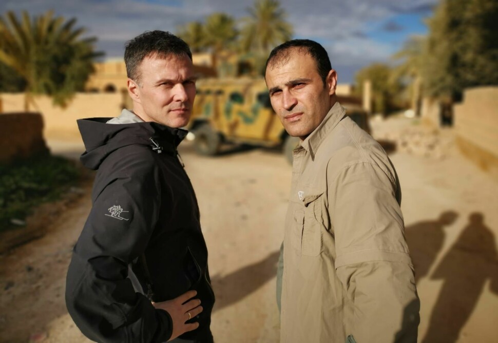 Tor Arne Andreassen og Afshin Ismaeli jobber tett sammen på sine turer til Midtøsten. Her er de i Syria i januar 2019.