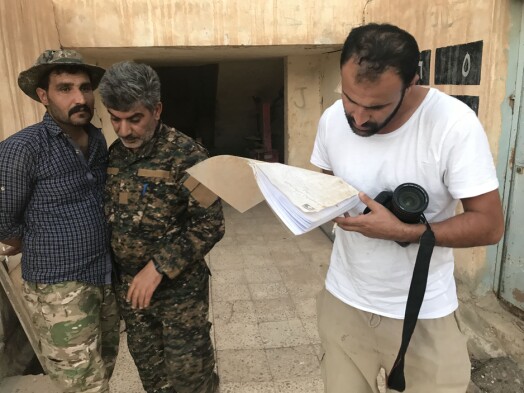 Afshin Ismaeli På jobb i Shaddadi i Syria i 2018. Afshin Ismaeli På jobb i Shaddadi i Syria i 2018.