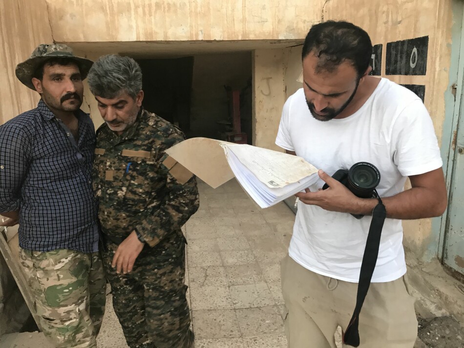 Afshin Ismaeli På jobb i Shaddadi i Syria i 2018.
